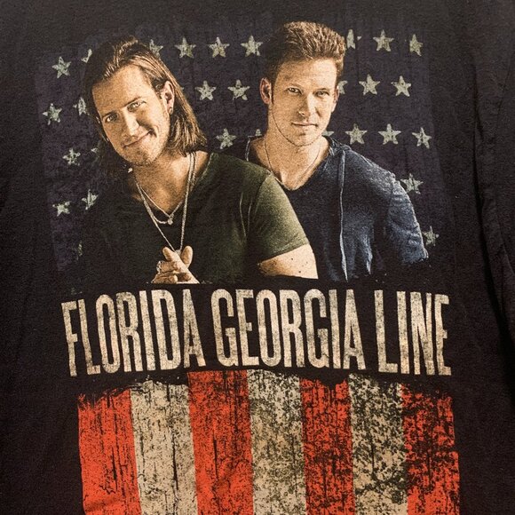 Florida Georgia Line 2013 This Is How We Roll Men's Black T-Shirt Size Large EUC - Picture 2 of 4